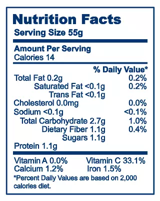 Nutritional value of Cauliflower Logistics 