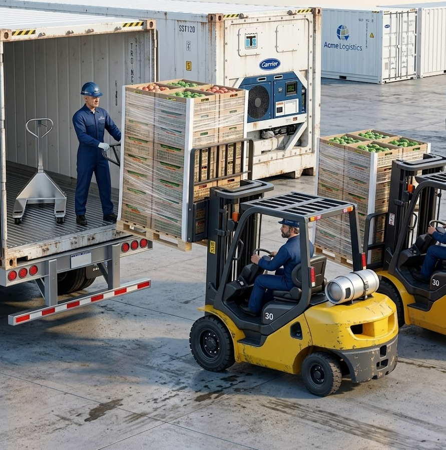 Transporte terrestre — carga paletizada