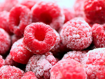 Vista de Frozen raspberries Logistics Chile