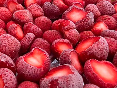 Frozen strawberries